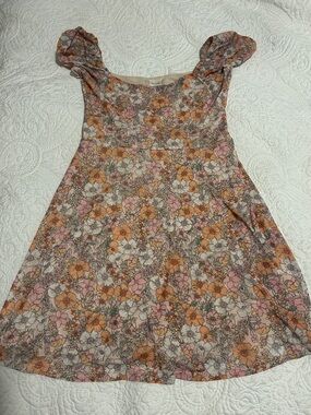 Altar'd State Pink, Orange and Cream Floral Sundress